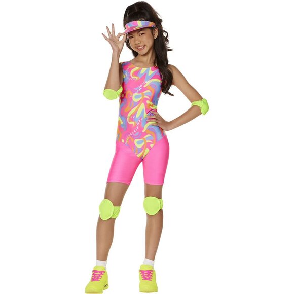 Barbie The Movie Roller Blade Halloween Costume Girls Size L 10-12 NEW - Picture 2 of 7